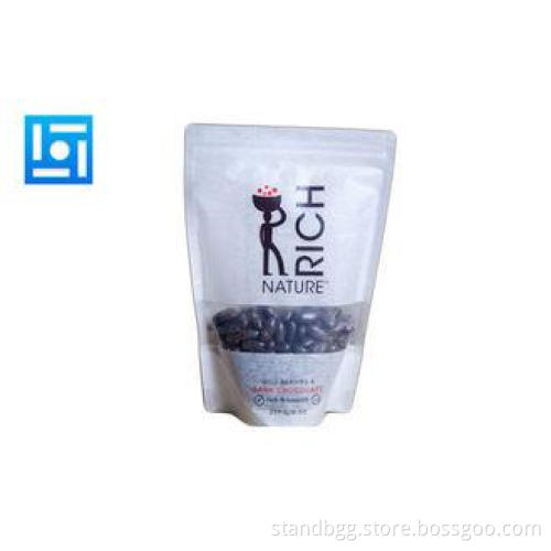 White sealable Foil Stand Up Pouches zipper Portable with c